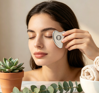 HSB 2026 Outil de massage facial Gua Sha en acier inoxydable 304, très vendu, pour lifting des yeux, anti-âge, prévention des rides, fonction musicale