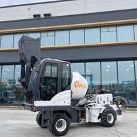 Camion malaxeur à béton mobile compact de 3,5 mètres cubes, diesel, 4x4, auto-chargeur, type machine à malaxer le ciment