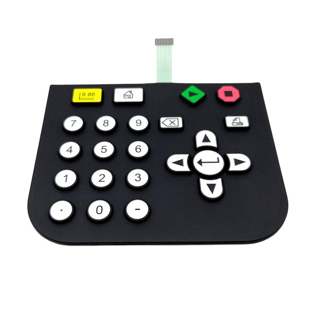 Deson Silicone Rubber Switch Button Membrane Numeric Keypad with Transparent Display LED Windows for Electric Apparatus