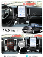 Lecteur multimédia Android pour voiture avec écran vertical Auron, CarPlay, Android Auto, radio pour Dodge RAM 2008-2012, DSP, BT, GPS, vidéo, stéréo