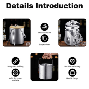 Tùy chỉnh thiết kế nhà máy bán buôn thép không gỉ Xô đá cho nước lạnh bia rượu sâm banh mát cho Đảng - Product Image 3