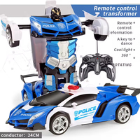 EPT Transform RC Voiture Robot Radio Télécommande Robot Déformation Un Clic Déformation 1:18 Échelle Transformer Télécommande Voiture