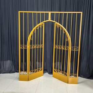 High Quality Golden Metal Wedding <b>Backdrop</b> Frame Custom Size Stage Background Wedding Arch for <b>Party</b> Event Deco - Product Image 2