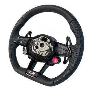 พวงมาลัยหนังสำหรับเล่นกีฬารุ่นอัปเกรดเหมาะสำหรับรถ Audi A1 A3 A4 A5 A6 RS5 A7 A8 Q3 Q5 Q7 S3 S5 S7 RS3 RS7 TT TTS R8 RS - Product Image 2