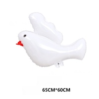 Ballons en aluminium Dove, ballons en forme de pigeon blancs, ballons pour la décoration de mariage, d'anniversaire et de fête
