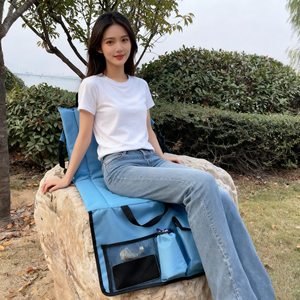 Xách tay Trọng lượng nhẹ có thể gập lại không thấm nước cắm trại ghế Pad tựa lưng dã ngoại đệm có thể điều chỉnh dây đai Snack/uống Túi Oxford - Product Image 2