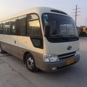 Boa condição luxo mini ônibus tayo coaster autocarro 20 assentos com gasolina potência segunda mão coaches passageiros van à venda