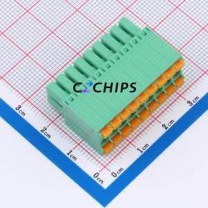 MX15EDGKNH-3.5-2*09P-GN01-Cu-A Plug-in Terminal Block P=3.5mm Connector Plug 2x9P 3.5mm Green - Product Image 1