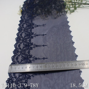 2025 <span class=keywords><strong>New</strong></span> Arrival Tulle Màu Xanh đậm Ren Mềm Lưới Ren Vải 18Cm Bướm Thêu Ren <span class=keywords><strong>Trim</strong></span> Cho Phụ Nữ - Product Image 3