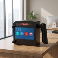 Imprimante jet d'encre portable 100 mm à grande police pour codage, étiquettes, cartes et flex, semi-automatique, alimentée par batterie, écran tactile