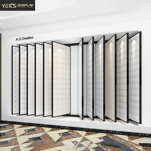 Présentoir de <span class=keywords><strong>plafond</strong></span> YEK'S peu encombrant à pages rabattables avec tiroirs coulissants <span class=keywords><strong>pour</strong></span> revêtements en aluminium et panneaux métalliques en salle d'exposition - Product Image 1
