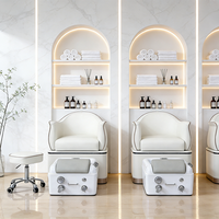 Fauteuil de pédicure moderne de luxe pour salon de beauté, sans plomberie, avec pompe à jet, pour soins des pieds et équipement de spa