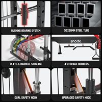 Snode Smith Machine Equipment – Système de poulies réglables en acier inoxydable avec câble croisé et lat pulldown pour station de musculation à domicile