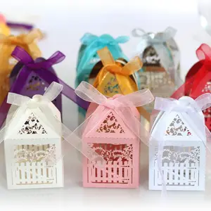 Fence Laser Cut Chocolate Packaging Box Wedding Sweet Candy Gifts Packaging Favors Box