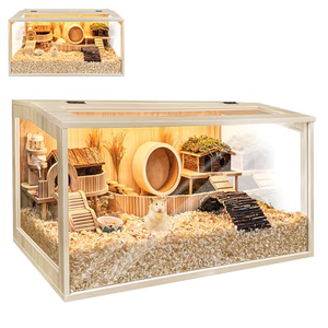Sang trọng 24 inch rắn được xây dựng có thể mở ra Top <span class=keywords><strong>hamster</strong></span> lồng chewproof gỗ guinea lợn và chuột rat môi trường sống với tấm Acrylic - Product Image 1