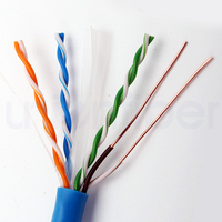 Cable de Red Ethernet Cat 6 UTP de Cobre Puro de 305 m, 23AWG, Cobre Sólido, Kit de Caja de Distribución para Router de Alta Velocidad