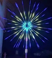 Kommerzielle Outdoor-LED-Feuerwerksbaum-Beleuchtung Große 3D-Feuerwerksbaum-Dekoration für Freizeitparks Einkaufszentren Feiertagsevents