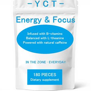 뜨거운 판매 주식 민트 캔디 테아닌 정제 원료 건강한 맛 에너지 초점을위한 비타민 독특한 구미 캔디 복용량 - Product Image 1