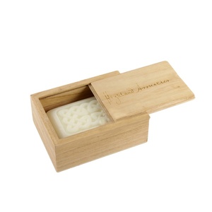Custom Nature Solid Wood Box Sliding Wooden Cosmetic Packaging Soap Wooden Box