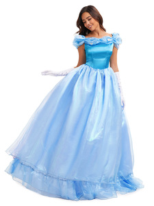Set <span class=keywords><strong>Costume</strong></span> da Principessa delle Fiabe Blu in Poliestere per <span class=keywords><strong>Donna</strong></span> Adulta, per Halloween, Carnevale, Feste e Spettacoli, Vendita all'Ingrosso - Product Image 2