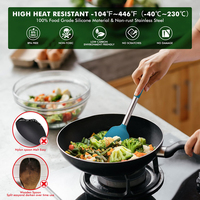 TOALLWIN Nouveaux ustensiles de cuisine tendance en silicone, ensemble d'ustensiles de cuisine en silicone en gros avec support