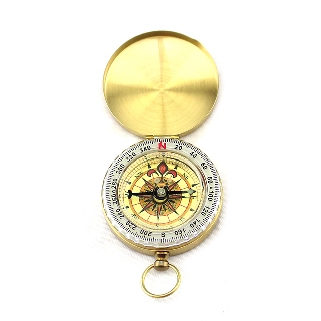 Outdoor Survival Antique Watch Keychain Accessories Magnetic Compass, Marine Digital Brass Mini Compass