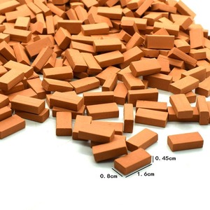 Ladrillos Pequeños de Juguete, Ladrillos Rojos, <span class=keywords><strong>Mini</strong></span> Ladrillos Hechos a Mano para Construir Micro Paisajes y Casas - Product Image 2