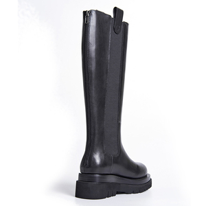 <span class=keywords><strong>Stivali</strong></span> <span class=keywords><strong>Alti</strong></span> al Ginocchio Neri da Donna Personalizzati Suola Spessa Pannello Elastico Stile Equitazione Pull-On Vera Pelle <span class=keywords><strong>Stivali</strong></span> Invernali di Moda - Product Image 3