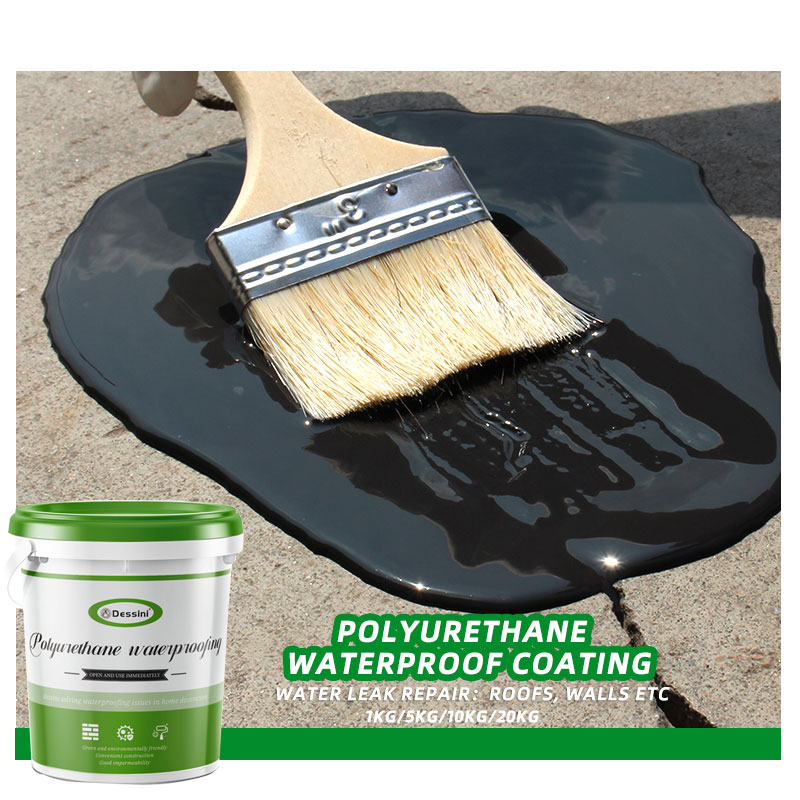 Modern Black Asphalt Exterior Roof Waterproorfing Polyurethane Waterproof Coating Building Material Crack Material Waterproof