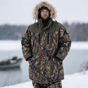 Veste en jean matelassée légère et pliable, camouflage d'automne, chasse, pêche, coupe-vent, chaude, 100% coton, réversible, écologique - Product Image 1