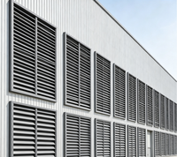 Mur-rideau à persiennes en forme de Z fixe, décoration de façade, ventilation, isolation thermique, résistant aux intempéries, en aluminium
