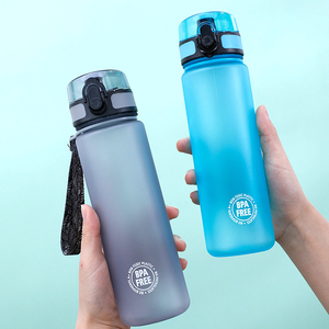 Wholesale Online Hot Sale Custom Logo Sport Water Bottle Eco-friendly New Design <b>Plastic</b> Frosted Tea <b>Cups</b> & Saucers for Home - Product Image 2