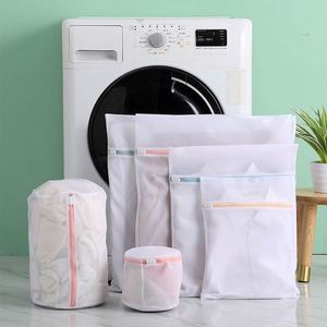 6 sacs de lavage réutilisables pour sous-vêtements et soutiens-gorge, en maille durable avec fermeture éclair - Product Image 1