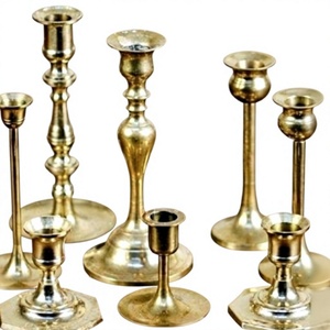 Gold Brass Candlestick Holder Stand Durable Metal Candelabra for Home <b>Decoration</b> <b>Table</b> <b>Decor</b> - Product Image 1