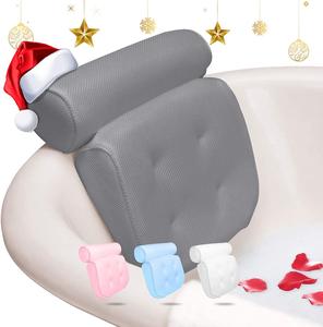 Bathtub Pillow Spa 3D Air Mesh Bath Pillow Comfortable Soft Cushion Headrest for Head Neck Shoulder Support Backrest Bath Pillow