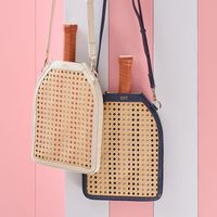 Vintage Caning Pickleball Bag Sac à bandoulière portable pour femmes pour Pickleballs