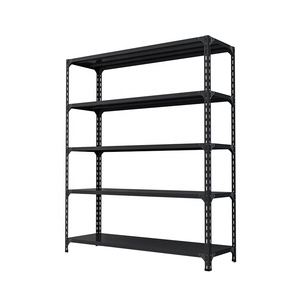 5 katlı çelik raf ev kapasiteli hafif hizmet rafları depo garaj oluklu açı Metal depolama kutusu raf - Product Image 2