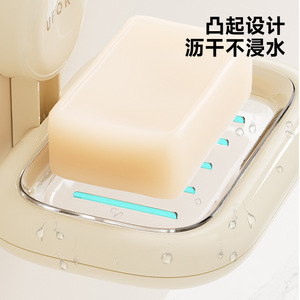 An Zhenya Suction Cup Soap Dish Rectangular Wall Mount Detachable <b>Shelf</b> For Bathroom - Product Image 2