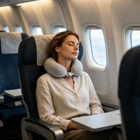 Oreiller de voyage en mousse à mémoire de forme personnalisé en usine, oreiller cervical souple en U, coussin de nuque portable pour accessoires de voyage en avion OEM ODM