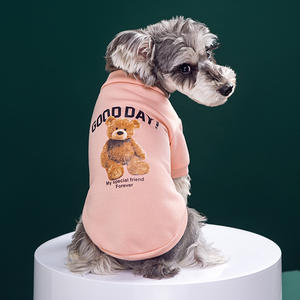 Herfst Winter Schattige beer Cartoon printstijl Kostuum Dun fluwelen sweatshirt Bichon Hond Kat Teddy Huisdierkleding Outfits <span class=keywords><strong>Chihuahua</strong></span> - Product Image 2
