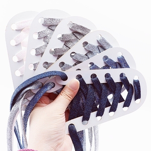 Lacci per Scarpe Personalizzati in Glitter Dorato Metallizzato, Lacci Colorati con Paillettes per Scarpe Sportive e Sneakers - Product Image 2