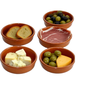 Bol à tapas en céramique terracotta populaire de style espagnol, bol à collation espagnol de divertissement, bol à croquettes, bol à pain à <span class=keywords><strong>la</strong></span> tomate - Product Image 3