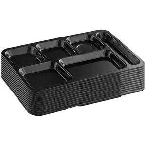 Plateaux multi-compartiments en mélamine pour restaurants et restauration rapide, idéaux pour l'agencement des portions alimentaires (version droitier) - Product Image 4