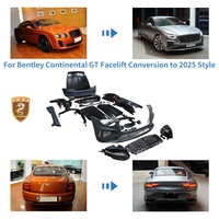Kit de carrosserie de conversion Nouveau Style 2025 pour Bentley Continental GT Coupé 2004-2019 : Pare-chocs avant, Calandre, Phares, Jupes latérales, Capot