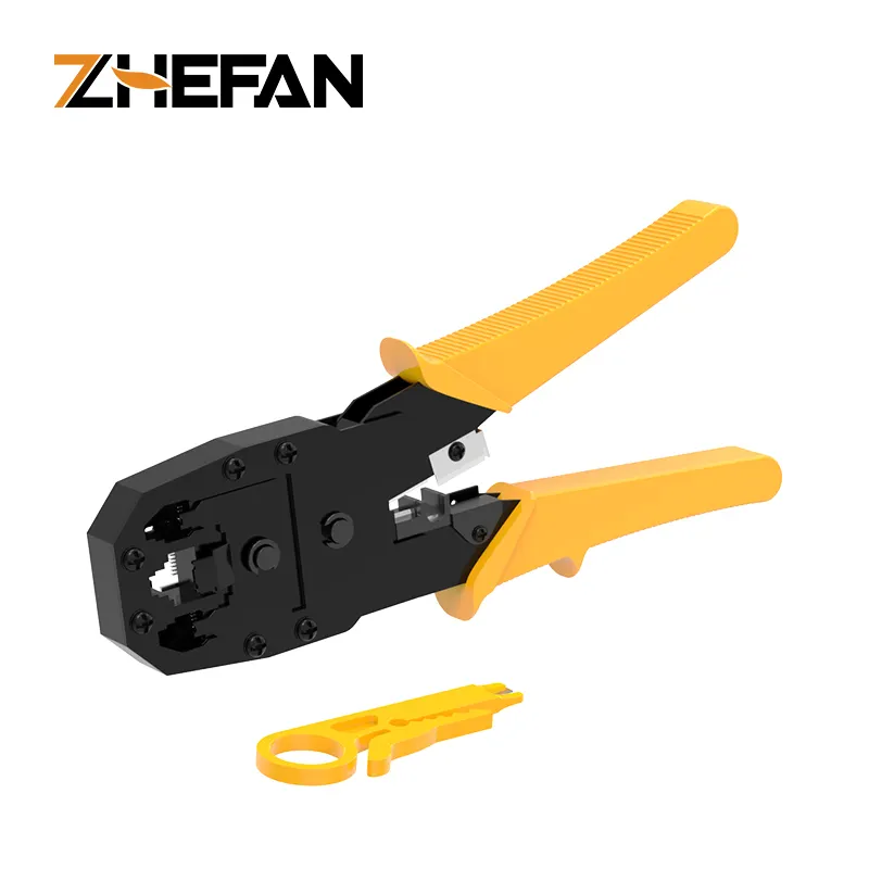 ZHEFAN pinza multiuso RJ45 connettore strumento di crimpatura Ethernet Cut Wire Cable Stripper Set