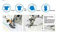 Nuevo Japón Jukis 7900 Tipo de cilindro Máquina de coser de enclavamiento superior e inferior Recorte de hilo automático Costura Suéter Polo Camisa