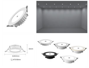 Downlight LED SMD 5W en aluminium moulé sous pression 3000K 4000K 6000K 120° faisceau lumineux encastré au plafond, plusieurs couleurs - Product Image 2
