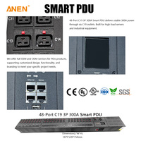 48 sorties IEC C13 C19 3 phases Mining Pdu Prise verticale Rack Unité de distribution d'énergie Pdu commutée avec disjoncteur Écran LCD