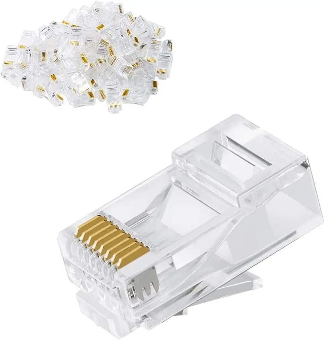 ปลั๊กเชื่อมต่อ Cat6 RJ45ปลั๊กเชื่อมต่อแอมป์8pin ปลั๊กทอง Rj45