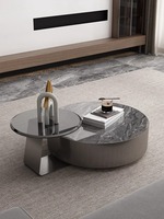 Moderne Simple Lumière Luxe Minimaliste Marbre Rock Panneau Table Basse Salon Salle À Manger Petit Appartement Famille Maison Meubles